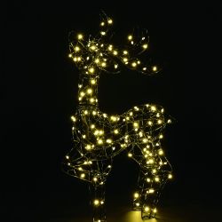 LED Tatton Framed Deer Standing 60cm White