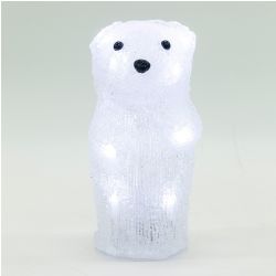 Battery Operated LED Polar Bear 20cm