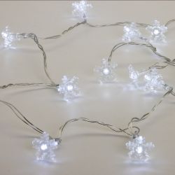 20 LED Snowflakes Lights White
