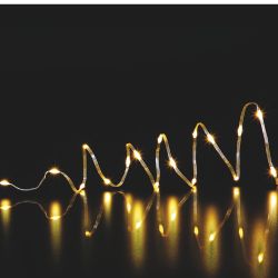 50 LED Battery Operated Bare Wire Lights Warm White