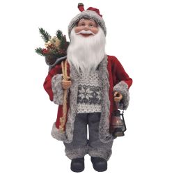 Musical Santa 45cm Red and Grey