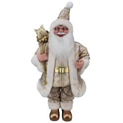 Santa With Lights 71cm Gold