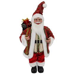 Santa With Lights 71cm Red