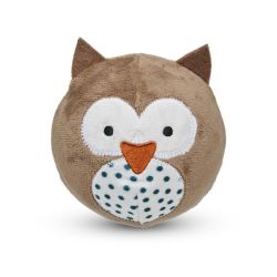 Round Owl Plush Ball Dog Toy