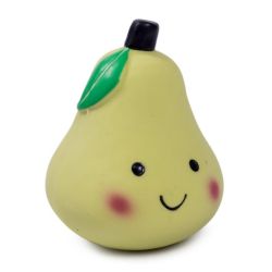Foodie Faces Latex Pear Dog Toy Sml