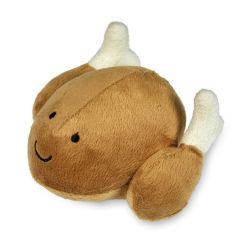 Foodie Faces Plush Roast Chicken Dog Toy