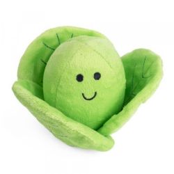 Foodie Faces Fluffy Sprout Plush Dog Toy