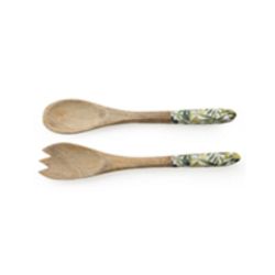 Serving Spoon & Fork Mango Wood - Olives