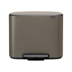 Brabantia Bo Pedal Bin, 3 X 11L - Platinum