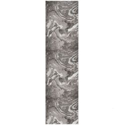 Wonderlust Abstract Patterned Rug Grey/Orche 80X300