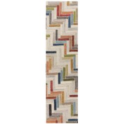 Russo Wool Geometric Modern Runner Multi 60X230