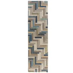 Russo Wool Geometric Modern Runner Multi 120X170