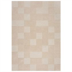 Checkerboard Wool Modern Rug Natural 160X230