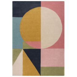 Esre Wool Geometric Abstract Rug Bright Multi 120X170