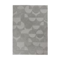 Gigi Wool Geometric Rug Grey 200x290