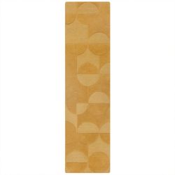 Gigi Wool Geometric Runner Ochre 60x230