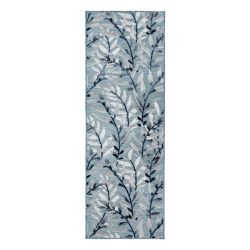 Willow Indoor & Outdoor Floral Runner Blue 80x230