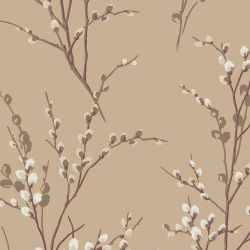 Laura Ashley Pussy Willow Natural Wallpaper