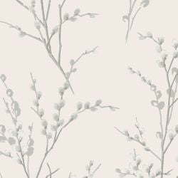 Laura Ashley Pussy Willow Steel Wallpaper