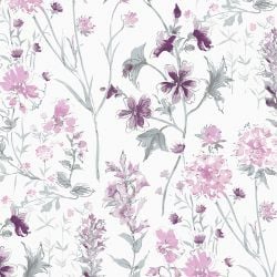 Laura Ashley Wild Meadow Pale Iris Wallpaper