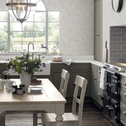 Laura Ashley Oriental Garden Pearlescent White Wallpaper