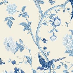 Laura Ashley Summer Palace Royal Blue Wallpaper