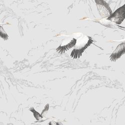 Laura Ashley Animalia Dark Steel Wallpaper