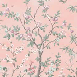 Laura Ashley Heraldic Damask Slate Grey Wallpaper