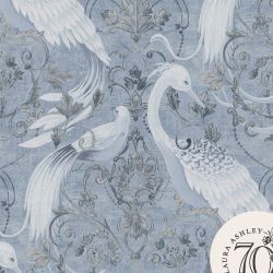 Laura Ashley Tregaron Midnight Blue Wallpaper