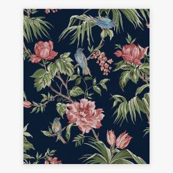 Next Birds & Blooms Navy Wallpaper