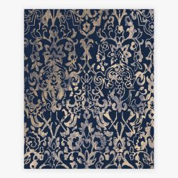 Next Majestic Damask Navy Wallpaper