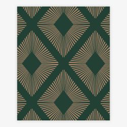 Next Deco Triangle Emerald Wallpaper
