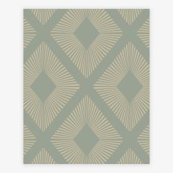 Next Deco Triangle Sage Wallpaper