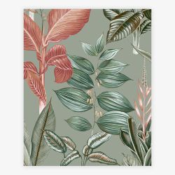 Next Rainforest Leaves Sage Wallpaper
