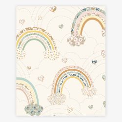 Next Ditsy Rainbow Pastel Wallpaper