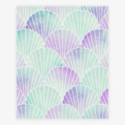Next Mermaid Seashell Mystic Purple Wallpaper