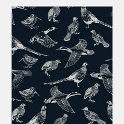 Joules Hunting Birds French Navy Wallpaper