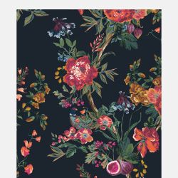 Joules Forest Chinoiserie French Navy Wallpaper