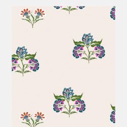 Joules Indienne Block Print Dawn Grey Wallpaper