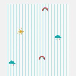 Joules Whatever the Weather Icons Haze Blue Wallpaper