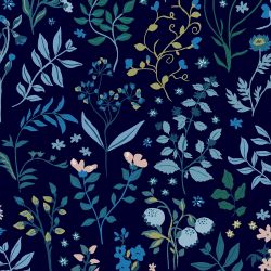 Joules Holcombe Floral Navy Wallpaper