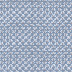 Joules Peacock Geo Blue Creme Wallpaper