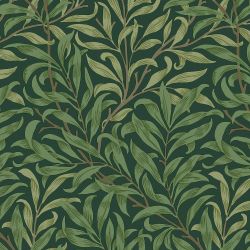 William Morris At Home Willow Bough Deep Green Wallpaper
