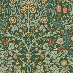 William Morris At Home Blackthorn Deep Green Wallpaper