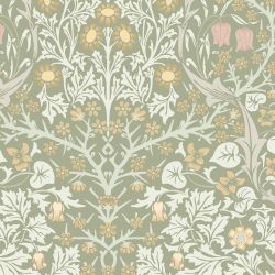 William Morris At Home Blackthorn Sage Wallpaper