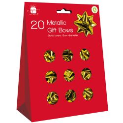 Gift Bows Gold 20PK
