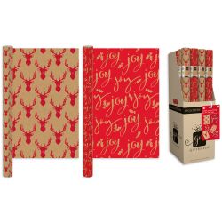 Kraft Christmas Wrap Stag 2m