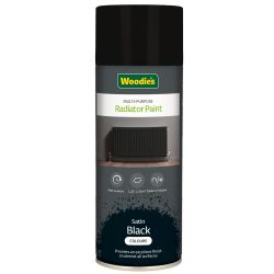 Woodie's 400Ml Satin Radiator Black Spray