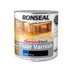 Ronseal Diamond Hard Floor Varnish Ebony Satin 2.5L