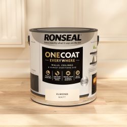 Ronseal One Coat Everywhere Paint Almond Matt 2.5L